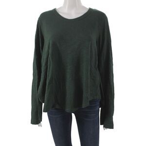 Wilt Womens Basic Cotton Crew Neck Long Sleeve T-Shirt Green Size L